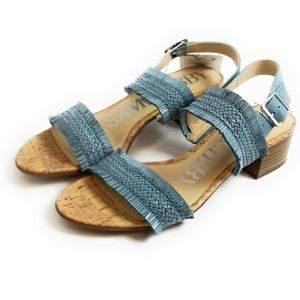 Sam & Libby Ivette Blue Low Heel Sandal New